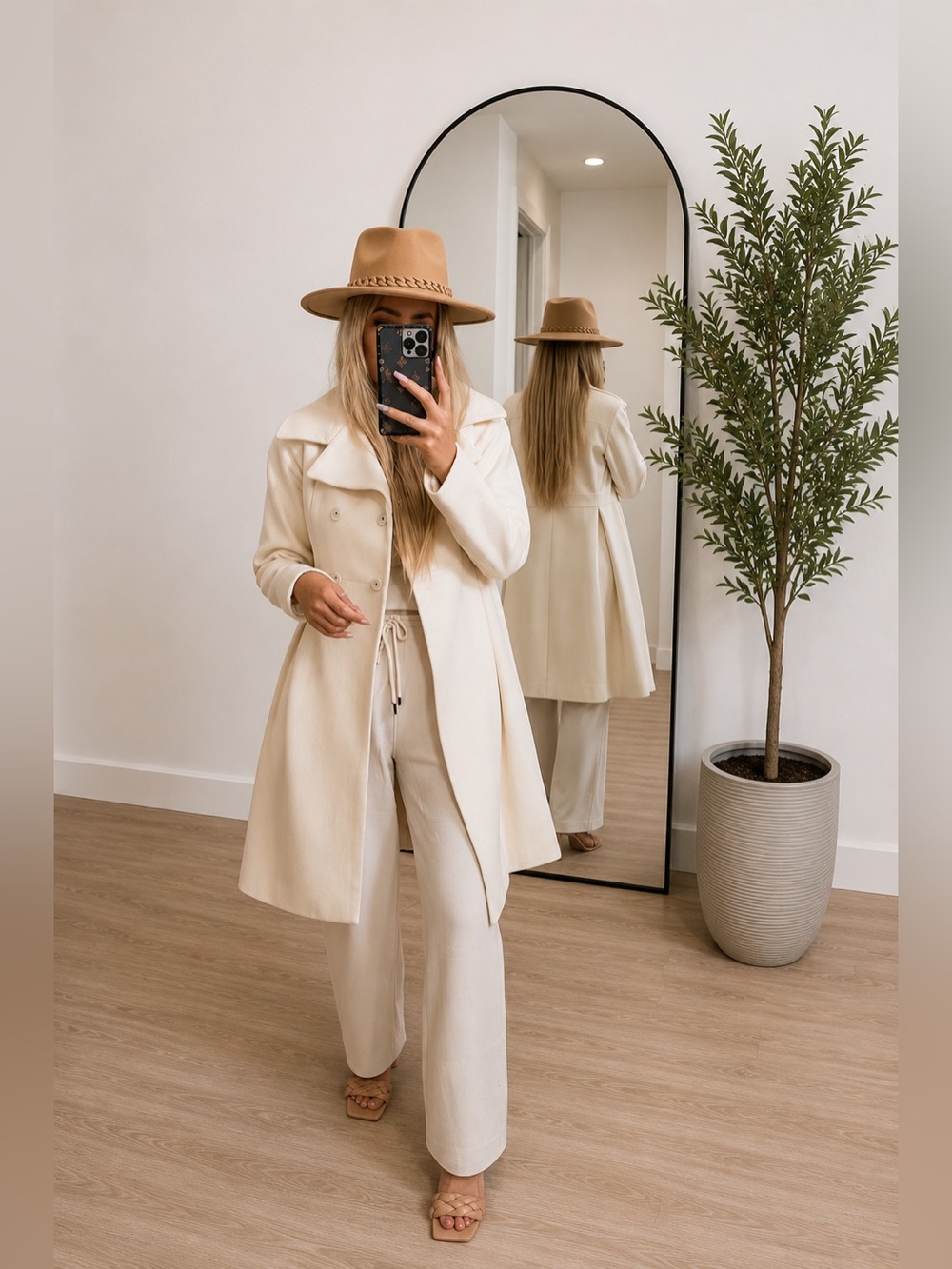 Nine West Cream Pea Coat Like NEW - Picture 3 of 9